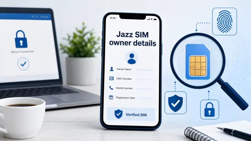 Professional guide to checking Jazz SIM owner details legally in Pakistan.