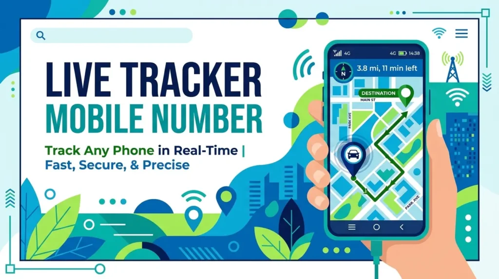 Live Tracker Mobile Number featured image with GPS navigation and mobile location