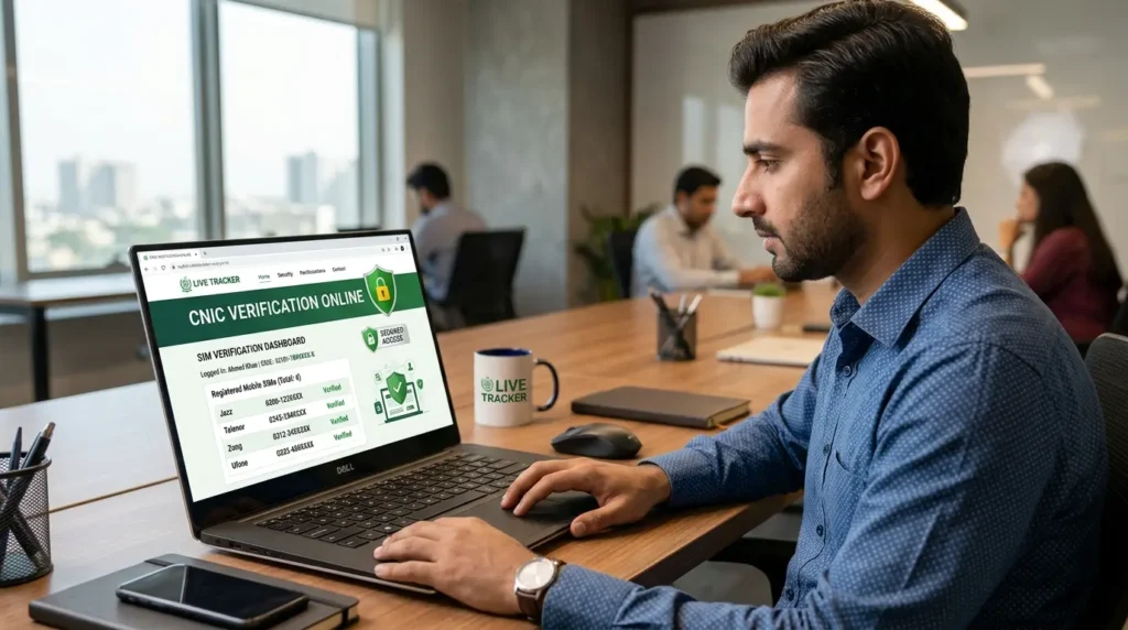 Live Tracker step by step guide for CNIC SIM verification