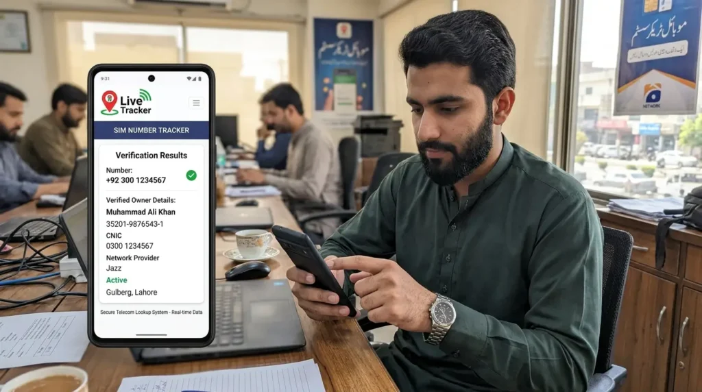 Live Tracker mobile number verification in Pakistan