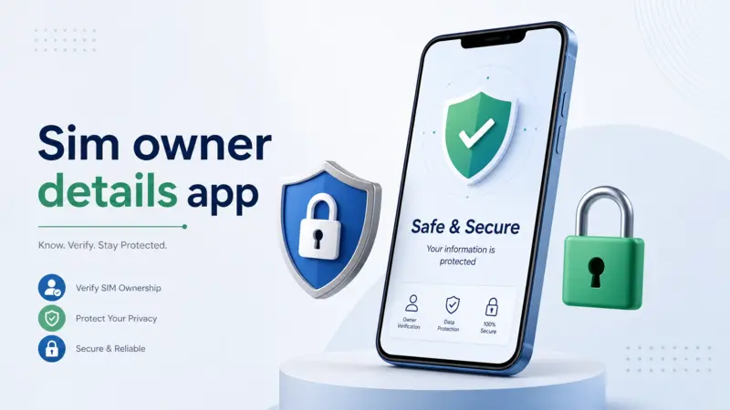 A visual representation of the safety, privacy, and data protection standards of a reliable Sim owner details app.