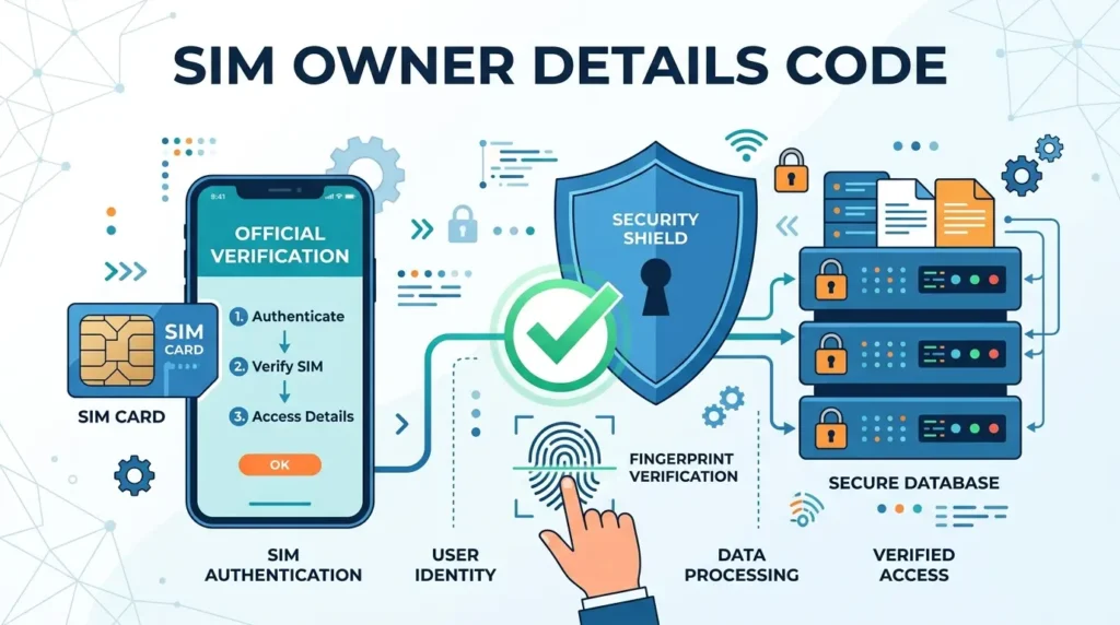 SIM Owner Details Code featured image showing SIM verification process
