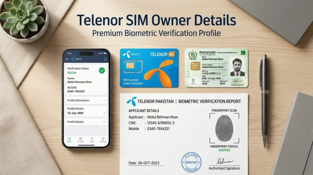 Official Telenor SIM Owner Details checker and SIM verification process