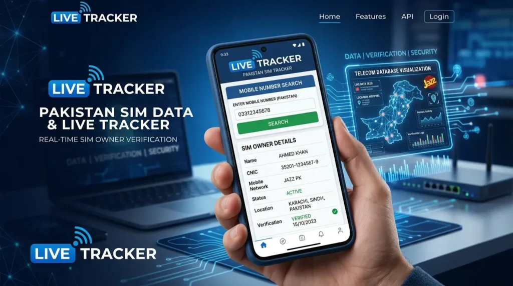 Live Tracker Pakistan tool for SIM owner details verification.